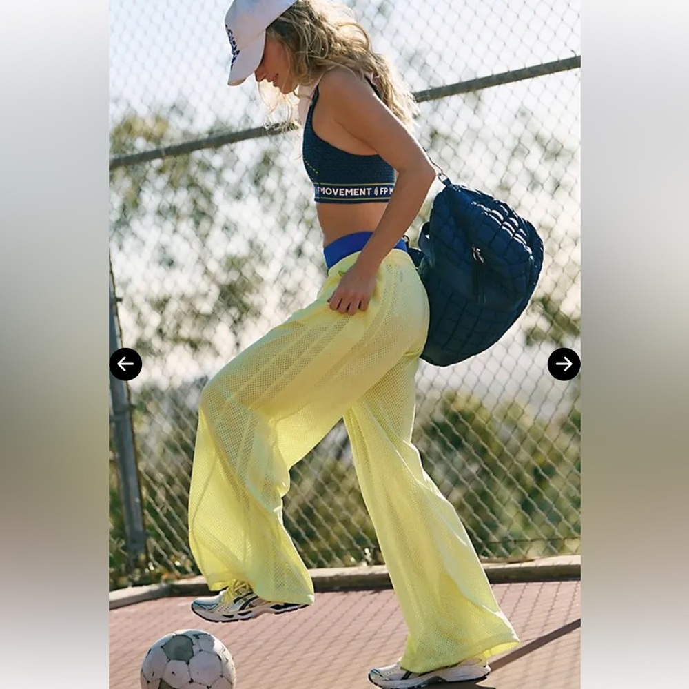 FP Movement Overtime Mesh Pants - Sour Citrus Retail $78 NWOT - Picture 4 of 5